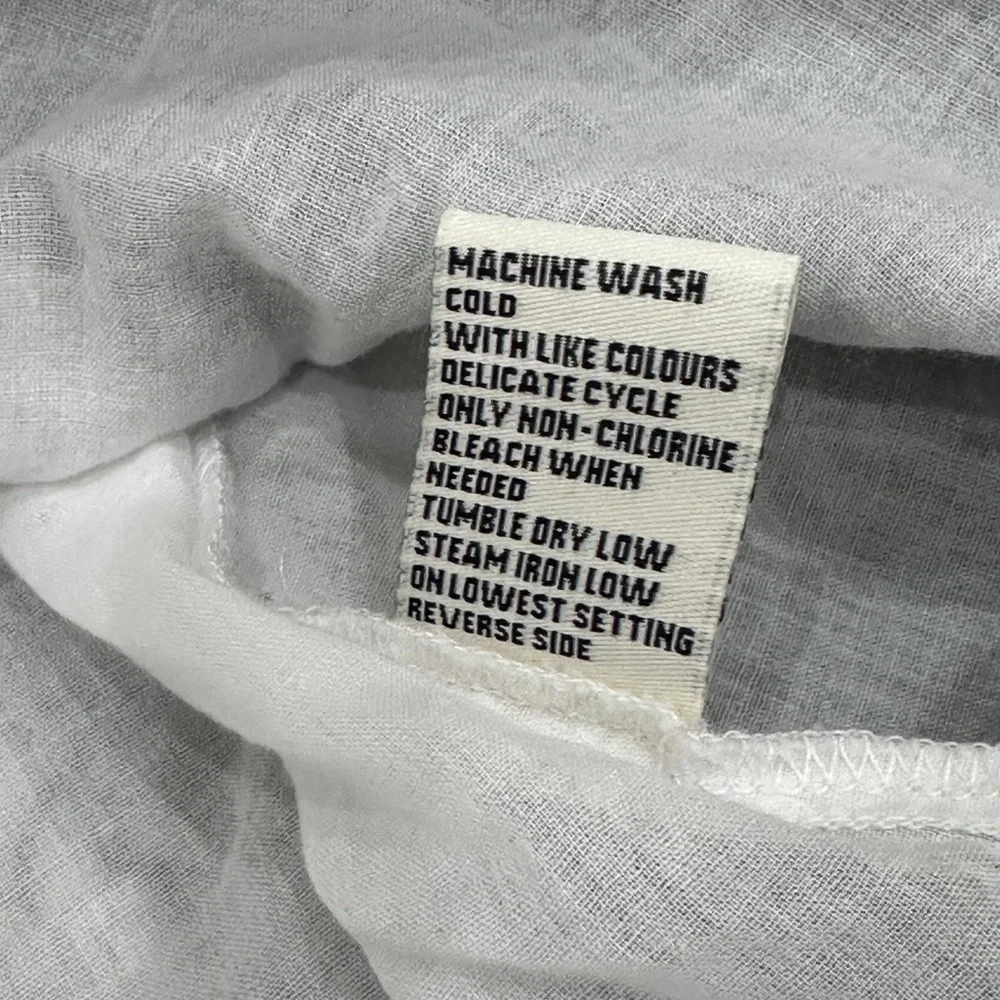 Sangria Dress 14 White Green Floral Maxi Boho Cottagecore - Picture 10 of 12